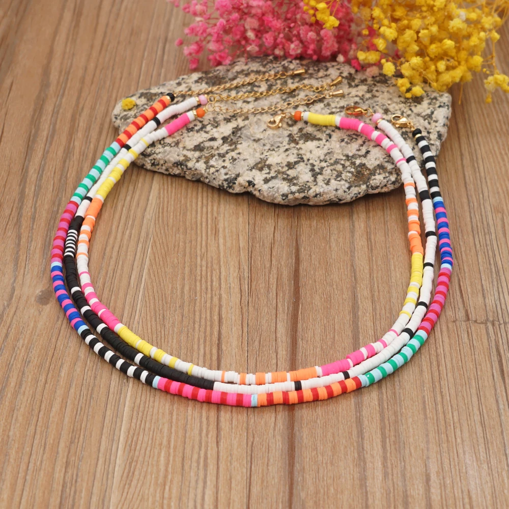 Go2Boho Heishi диск ожерелье регулируемая застежка ювелирные изделия модный