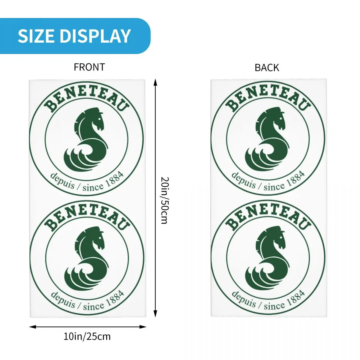 Пользовательские Beneteau парусная лодка яхта бандана шейные гетры для лыжного