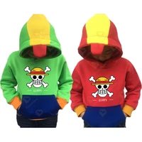 anime one piece hooded hoodies pullovers spring fashion loose long sleeve sportswear kids hip hop coat boys clothing sudaderas
