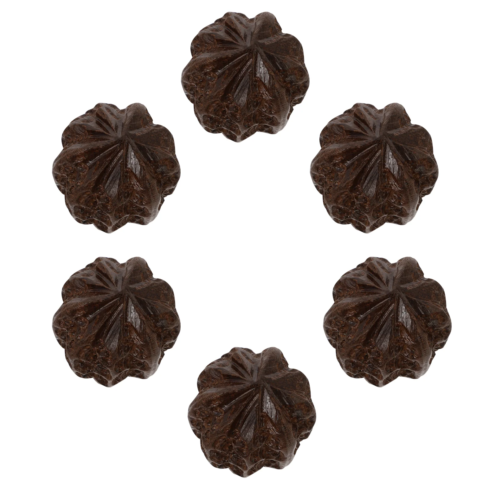 

6 Pcs Health Ball Massage Ornament Wooden Craft Massager Handheld Vietnam Eaglewood