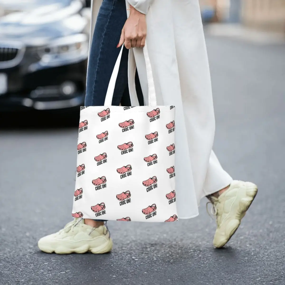 

Croc On! Women Totes canvas handbag canvas shopping bag