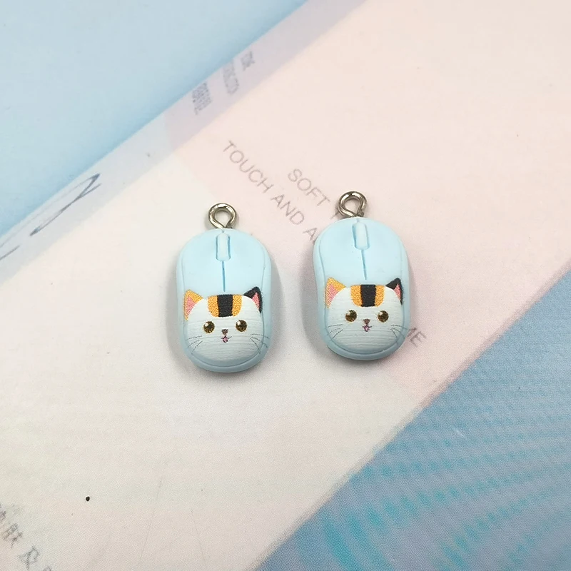 10 шт. кавайные серьги-подвески в виде медведя кролика кошки лягушки животных