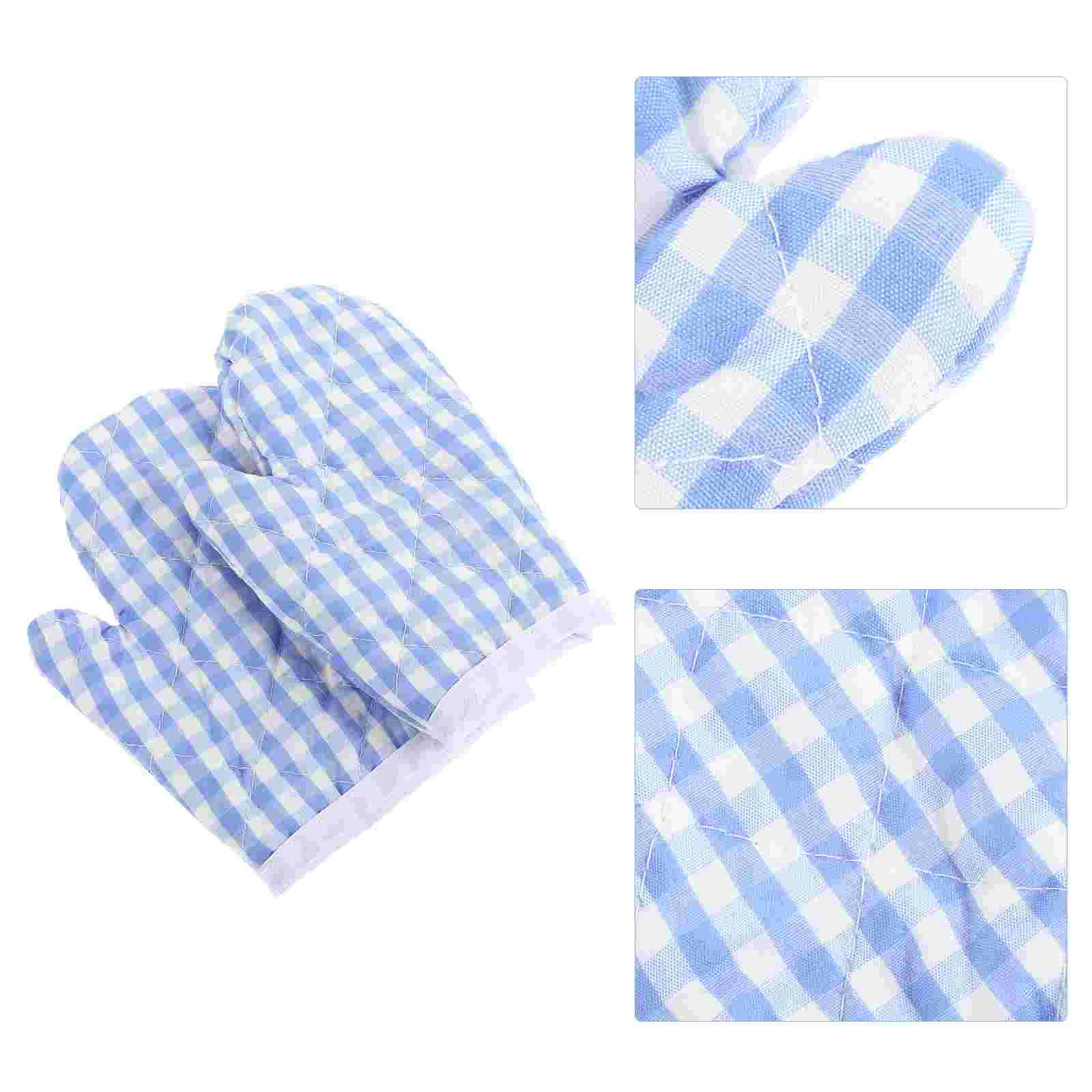 

Oven Mitts Gloves Kids Kitchen Heat Resistant Baking Microwave Mittens Cooking Children Grilling Pot Glove Kid Play Child Mitt