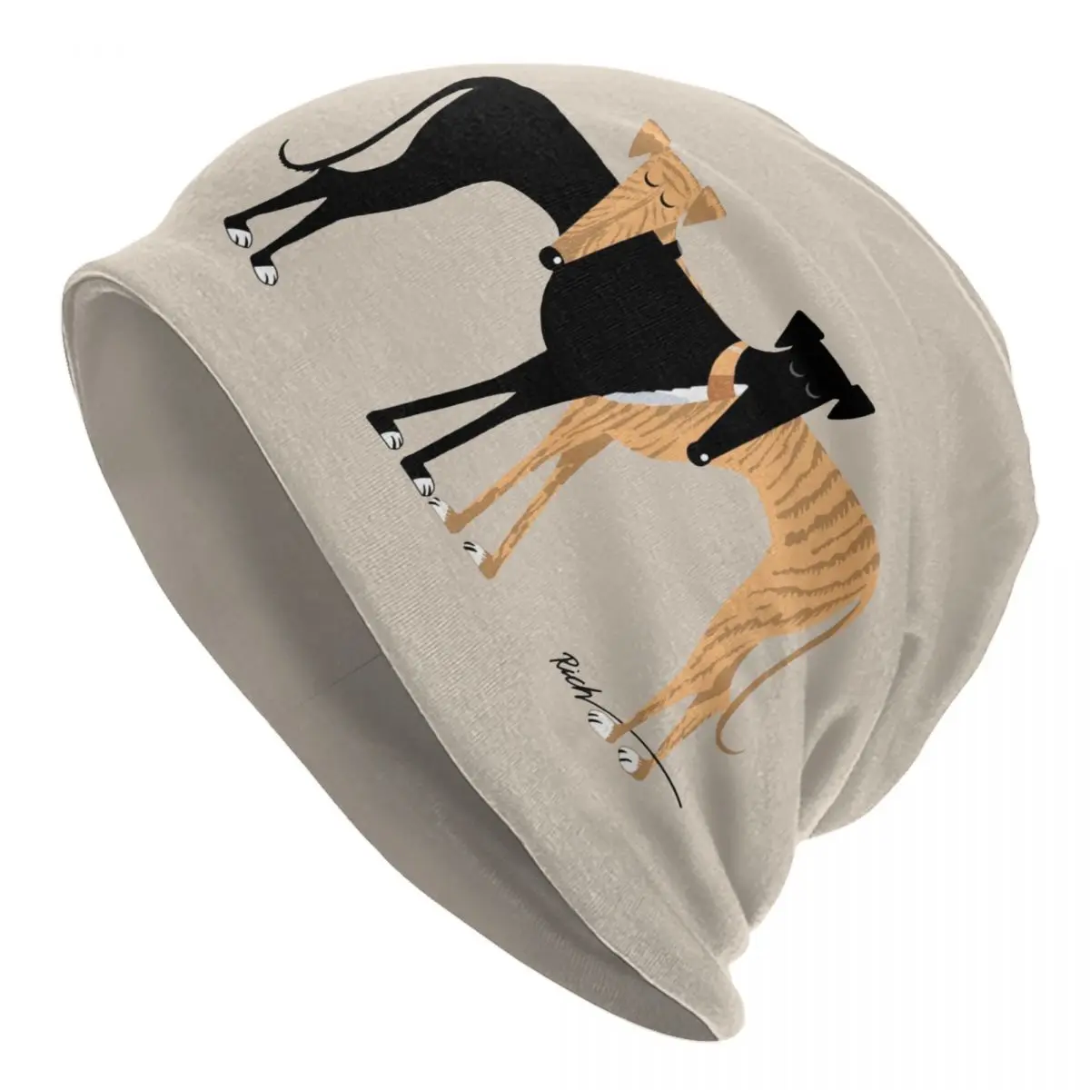 

Шапка Greyhound с собакой, вязаные шапки, мужские и женские крутые унисекс шапки с подставкой для головы, круглые зимние теплые шапки, шапка