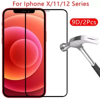 9d screen protector tempered glass case for iphone 11 12 pro max mini x xr sx xs mas cover on iphone12 iphone11 protective coque