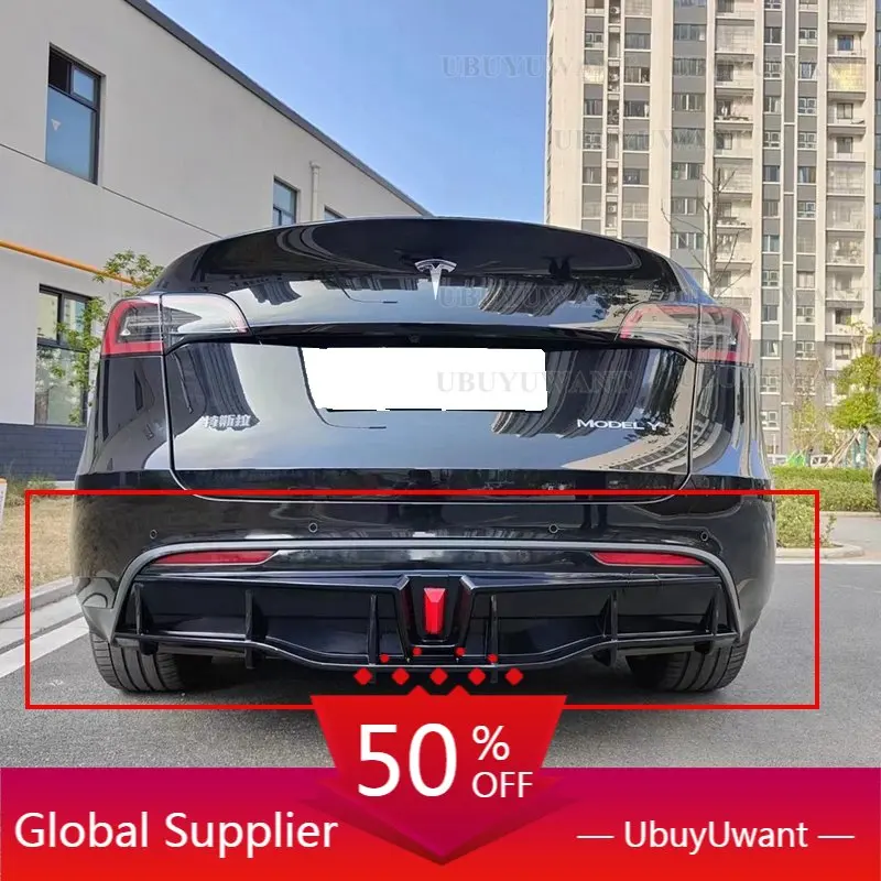 

Рассеиватель для 4-дверного заднего бампера Tesla Model Y 2018-2022, АБС-пластик, углеродное волокно