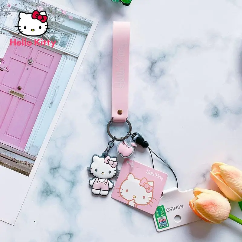 

Hello Kitty Cute Mobile Phone Accessories Flat Keychain Pendant