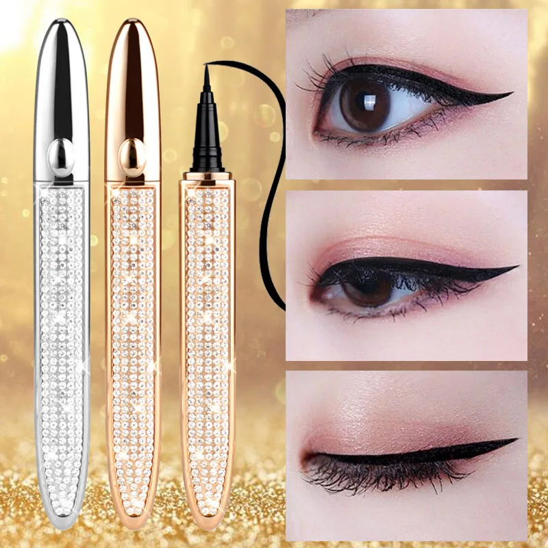 

Black Liquid Eyeliner Waterproof Lasting Anti-sweat Quick Drying Non-flowering Eyeliner Eyelash Natural Glue Cosmetic Tools