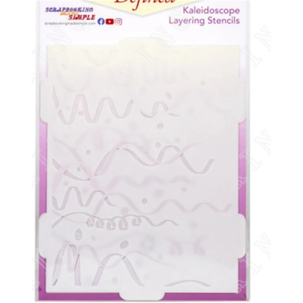 

New Party Streamers Layering Stencils Painting Diy Scrapbook Coloring Embossing Paper Card Album Craft Decorative Template