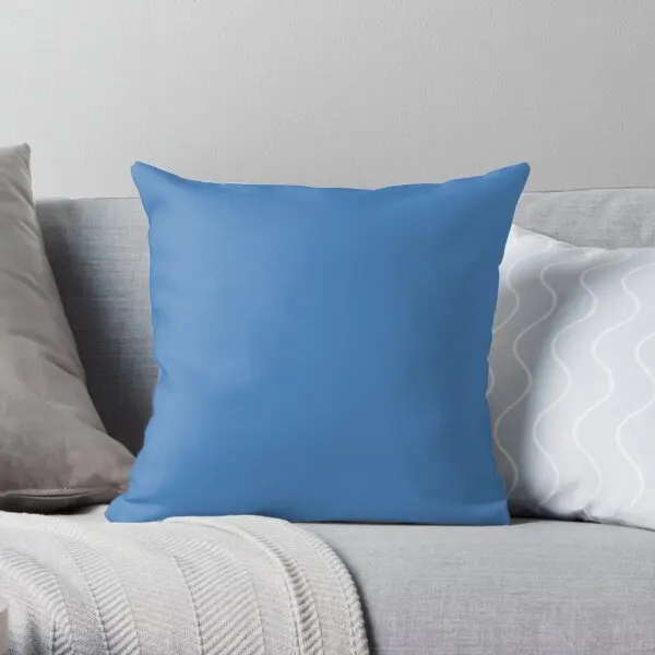 

Solid Plain Cyan Blue Azure 100 Shades Printing Throw Pillow Cover Sofa Decorative Cushion Case Comfort Pillows not include