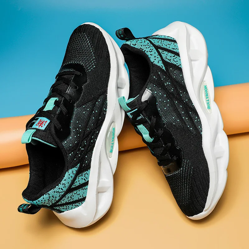 Xiaomi SALUDAS Running Shoes for Men Height Increasing Flying Woven Sneakers Fashion Elastic Casual Shoes Tennis Sneakers Male