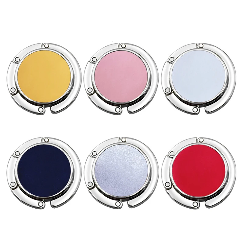 

Round Portable Folding Metal Bag Hook Purse Handbag Hanger Women's Bag Storage Holder For Indoor Outdoor Office Table Use