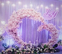 custom decorate wedding props special shaped iron frame wedding heart ornaments stage background decorative flower rack