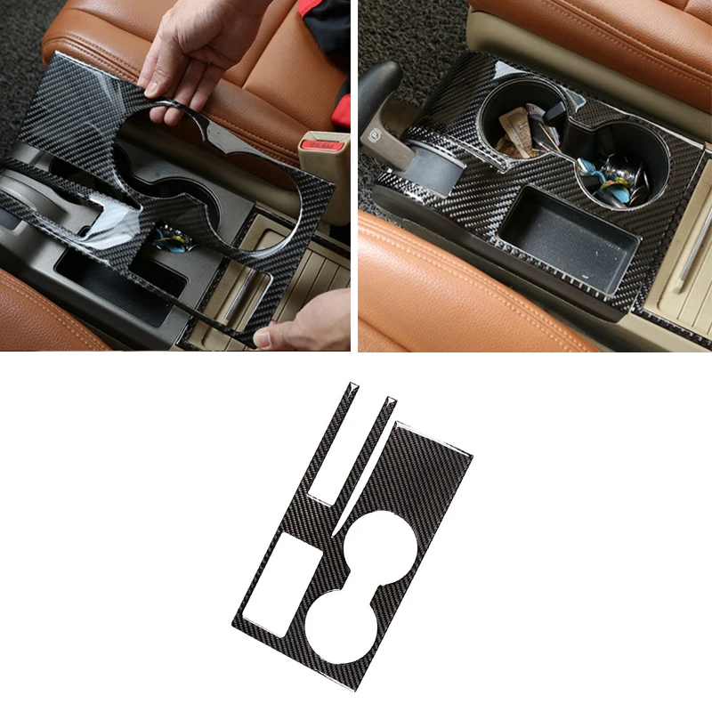 

Car-styling Soft Carbon Fiber Center Control Gear Shift Panel Water Cup Frame Cover Trim For Honda CRV 2007 2008 2009 2010 2011