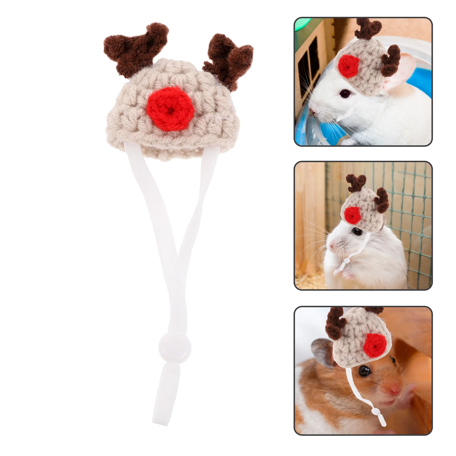 

Miniature Knitted Hat Mini Hand Knitted Hat Miniature Small Animals Hat Pets Accessory