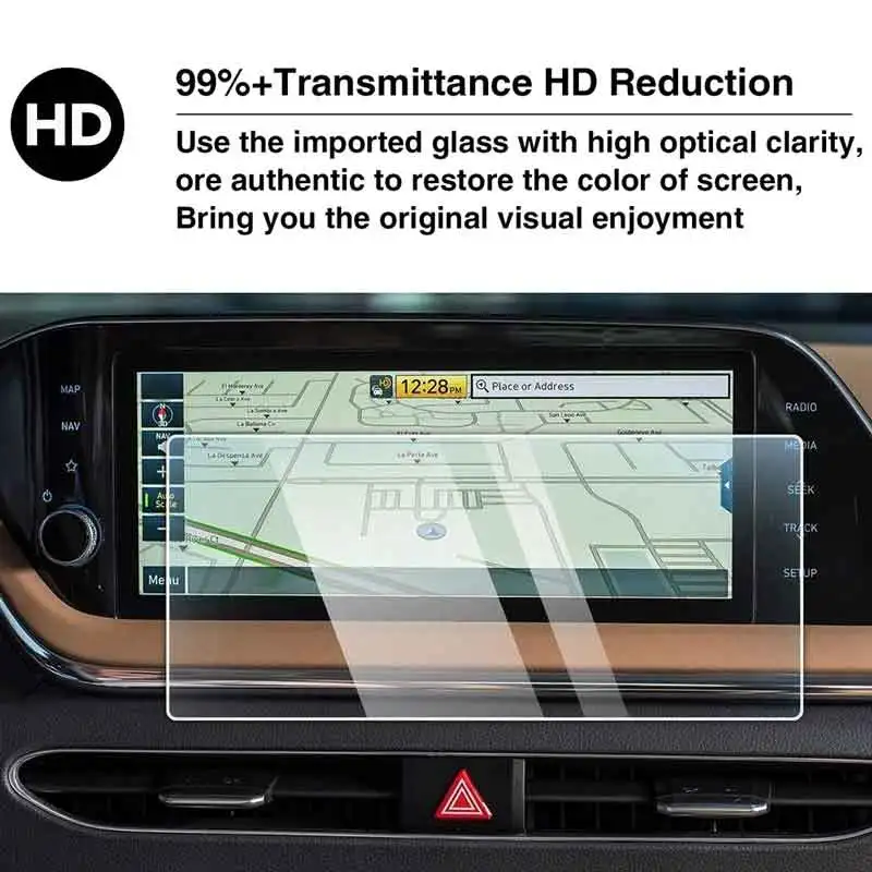 

For 2020- 2022 Hyundai Sonata 10.25-Inch GPS Navigation Screen Protector Display Tempered Glass Film Auto Interior Accessories