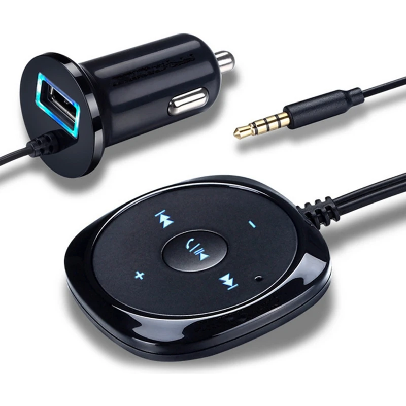 

Bluetooth-compatible 3.0 AUX Adapter for Car Noise Cancelling Music Receiver for Home Stereo-Headphones Hands-Free Calls