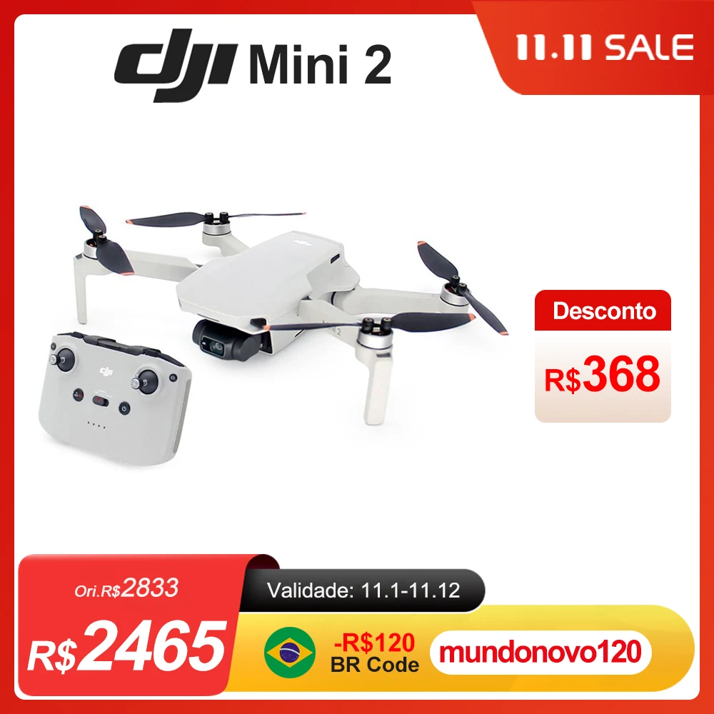 DJI Mini 2 Mavic Mini 2 Drones 4K Professional HD Drone Camera GPS Quadcopter 10km Transmission RC FCC Version Helicopter 249g
