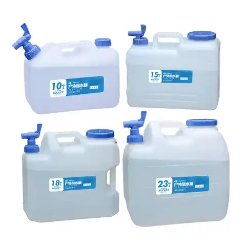 Water hiking container with tap water, water storage container, water container