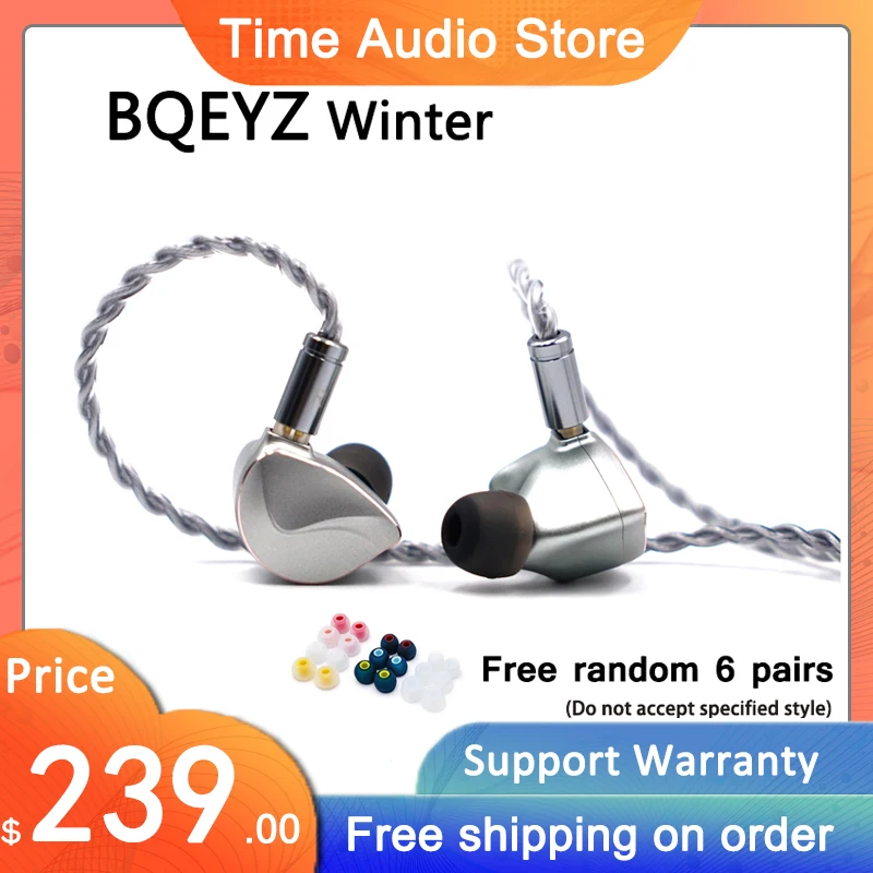 BQEYZ зимние наушники HiFi Динамический драйвер PZT монитор костной проводимости