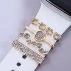 Металлический бриллиантовый ремешок, декоративное кольцо для Apple Watch, ремешок с шармами, украшение, силиконовый браслет для смарт-часов, аксессуары для iwatch