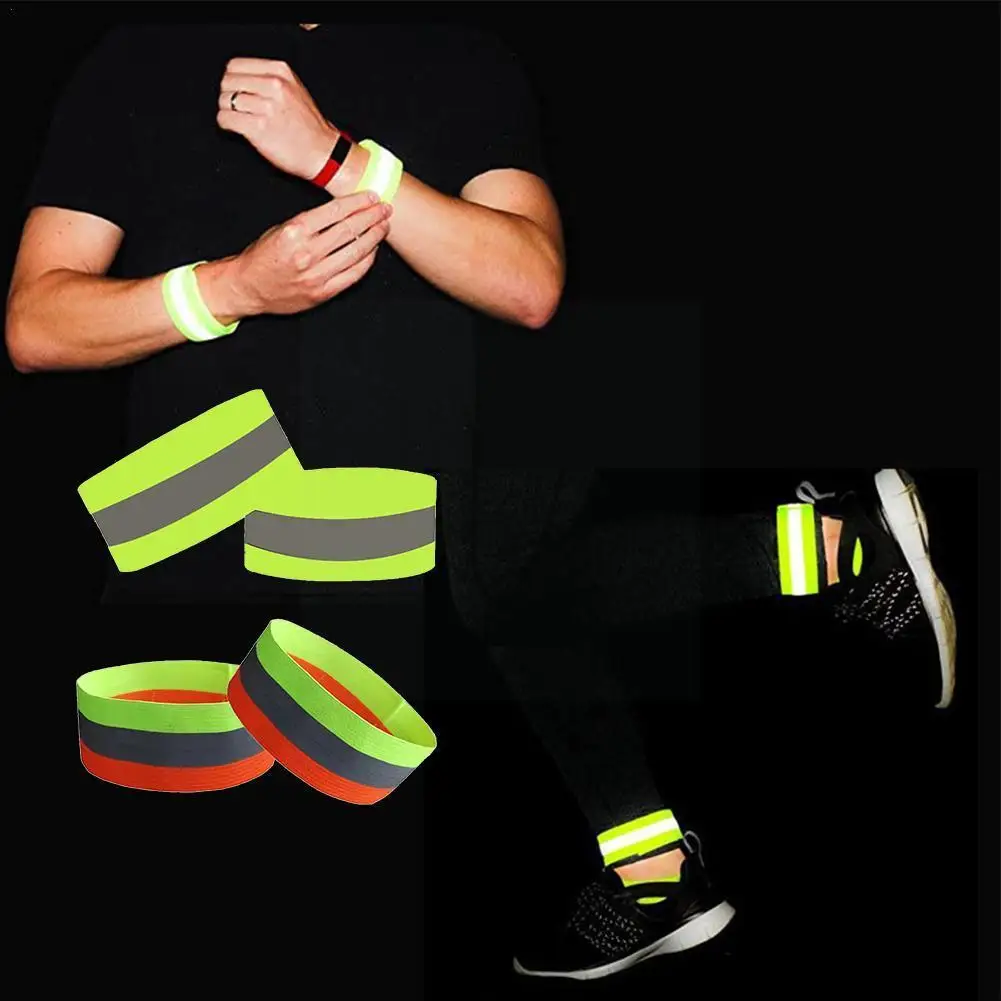 

Night Running Riding Reflective Wrist Strap Arm Strap Night Safety Straps Hand Jogging Belt And Sports Alert Bike Ankle G8W5