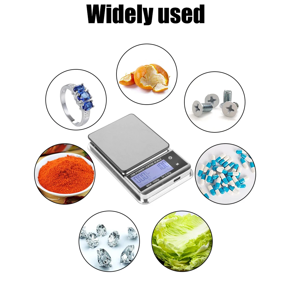 Цифровые кухонные весы для кофе перезаряжаемые циклические высокоточные