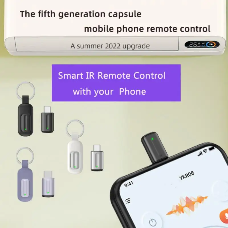 

MINI IR Remote Controller USB Type C Lightning Adapter Smartphone Infrared Wireless Remote Control For Air Conditioners Fans TV