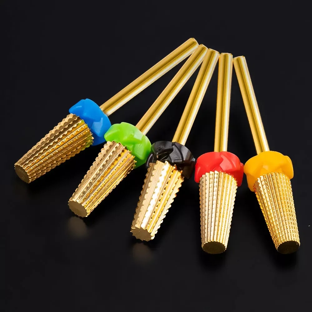 

5 in 1 Tapered 3/32 Carbide Nail Drill Bits Milling Cutter With Cut Drills Carbide For Manicure Remove Gel Nails Accessories