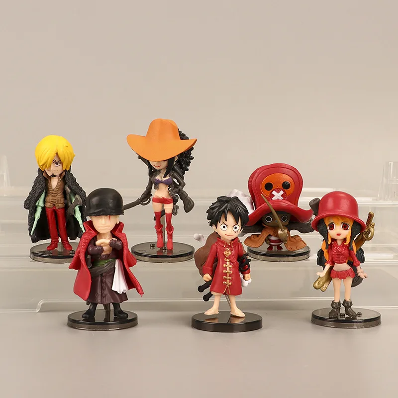 

9Pcs/Set Cartoon Anime One Piece Luffy Zero Nami Usopp Tony Chopper Sanji Nico Franky Brook Action Figures Model Toys Gift