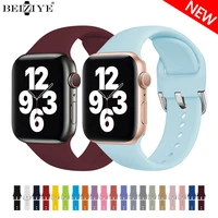 sports waterproof silicone strap for apple watch band 44mm 40mm 42mm 38mm 45mm 41mm bracelet for iwatch series band 7 se 6 5 4
