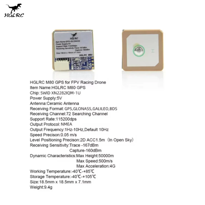 HGLRC M80 PRO GPS чип 10-го поколения Три режима позиционирования 3 в-5 в для FPV гоночного