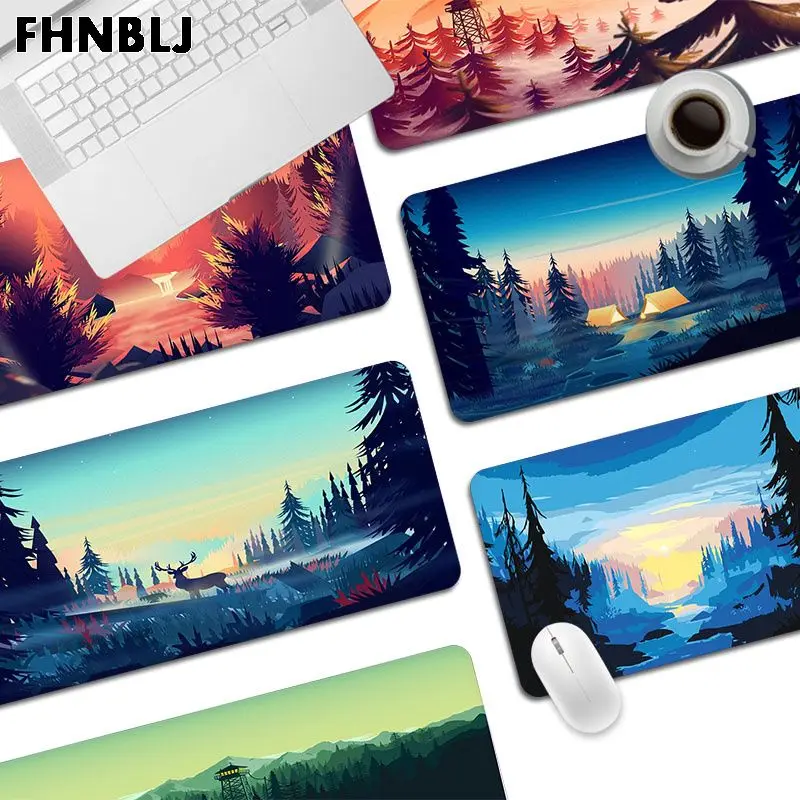 

Коврик для мыши Deep Forest Firewatch 90x40 см, большой утолщенный игровой коврик для клавиатуры и ноутбука, коврик для письменного стола
