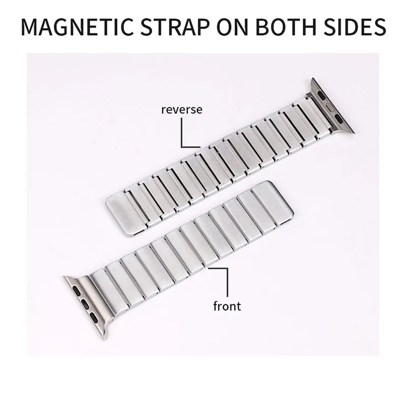 Stainless Steel Strap for Apple Watch Ultra 49mm Band 44mm 40mm 42mm 41mm 45 Mm Magnetic Loop Strap Bracelet IWatch Series 8 7 6