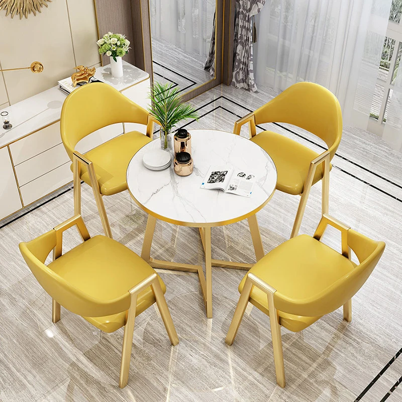

Dining And Chairs Set For Restaurant Coffice Table Office Reception Cafe Table Balcony Dinette Furniture Living Room HY50CT