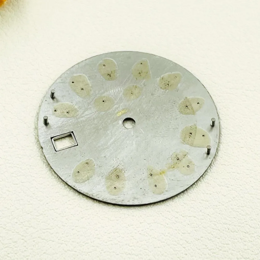 New matte dial suitable for movement nh35 modified white literal automatic mechanical surface strong green luminous 28.5mm