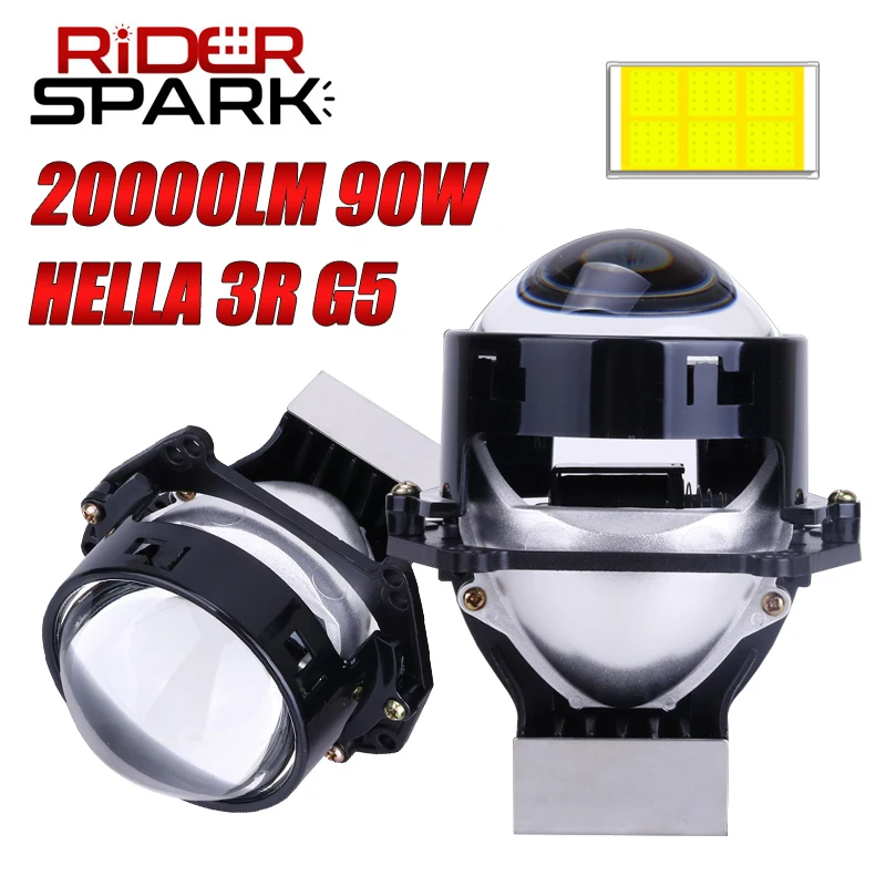 Bi LED Projector Lenses Hella 3R G5 Car Headlight Bulbs Daytime Running Lights Retrofit kits 3.0 Inch 6000K 12V Auto Accessories