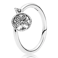authentic 925 sterling silver sparkling tree of love with crystal ring for women wedding party europe pandora jewelry