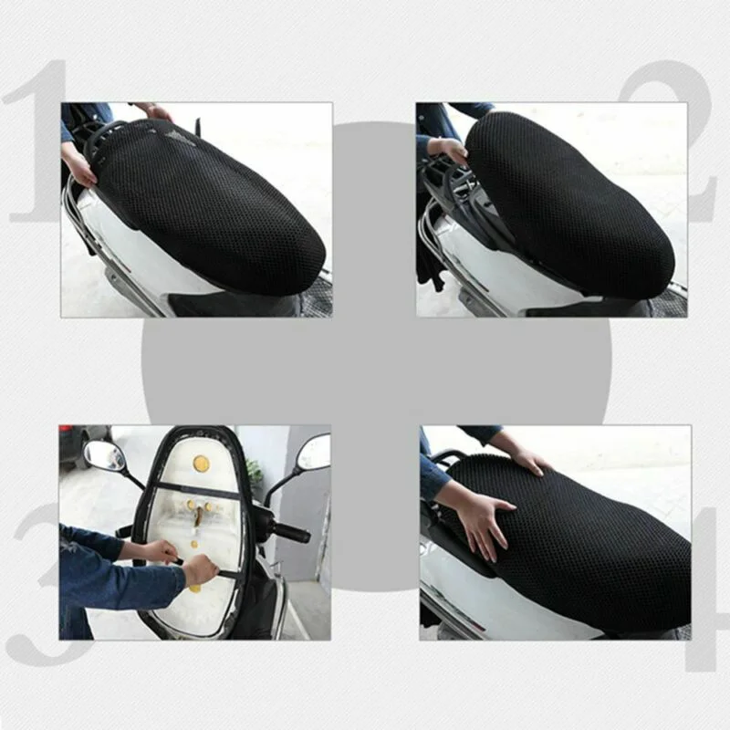 

Practical Accessories Durable Useful Seat Net Cover Heat resistant Motorcycle Pad Anti Slip Cushion Protection