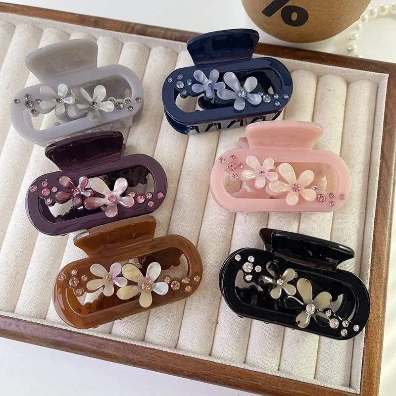 BYL высококачественные заколки для волос с бриллиантами и цветком ацетатные