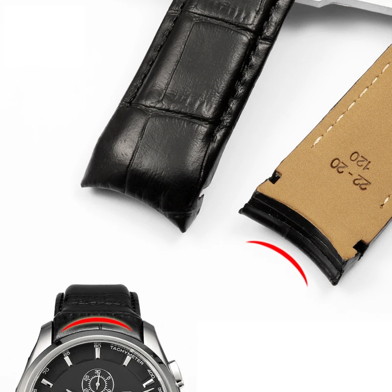 Ремешок из телячьей кожи для Tissot T035 сменный Браслет натуральной с изогнутым