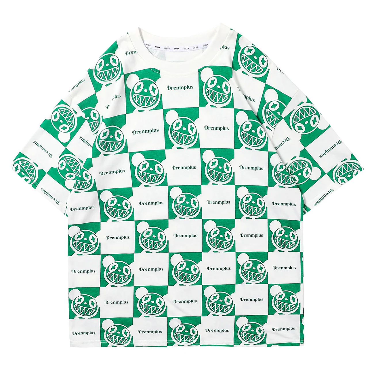 

Футболка Аватара в клетку в стиле Харадзюку, Повседневная Свободная рубашка с рисунком, в стиле хип-хоп, с принтом в виде копии, хлопковая, летняя