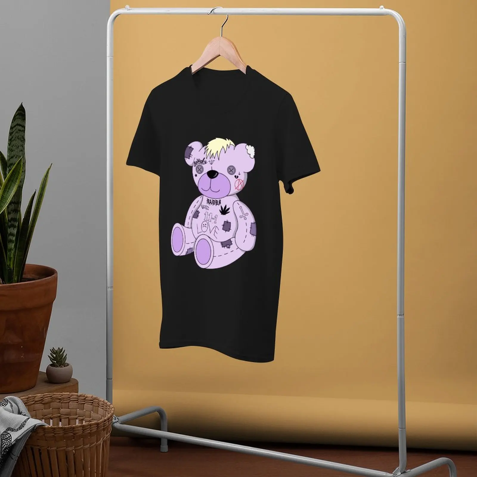 Man T Shirt LIL PEEP BEAR Classic T-Shirt Music Original Graphic Tee Short Sleeves 3XL 4XL 5XL Clothing Street Style |