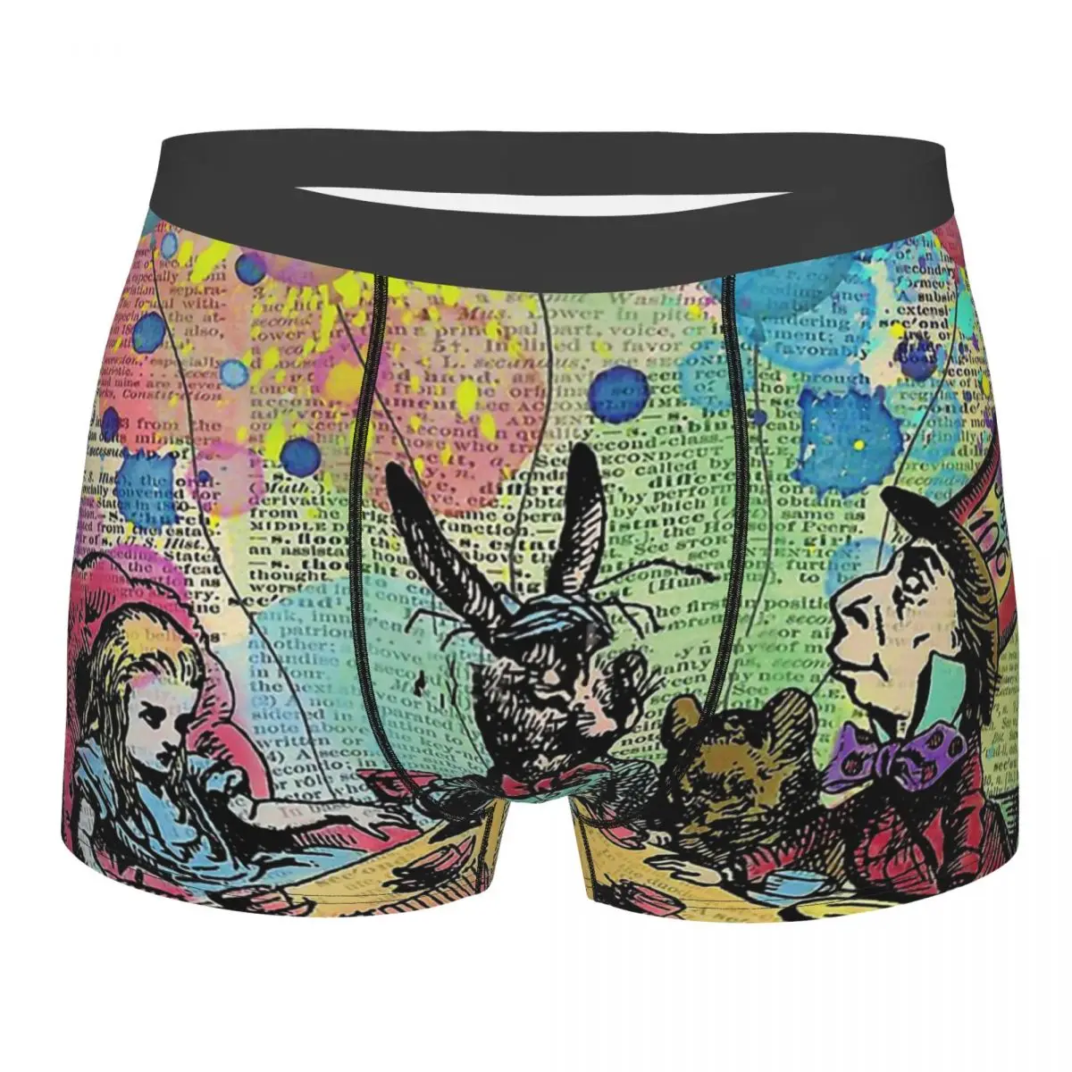 

Tea Party Celebration Underpants Panties Male Underwear Sexy Cheshire Cat Alice's Adventure in Wonderland Shorts Boxer Briefs