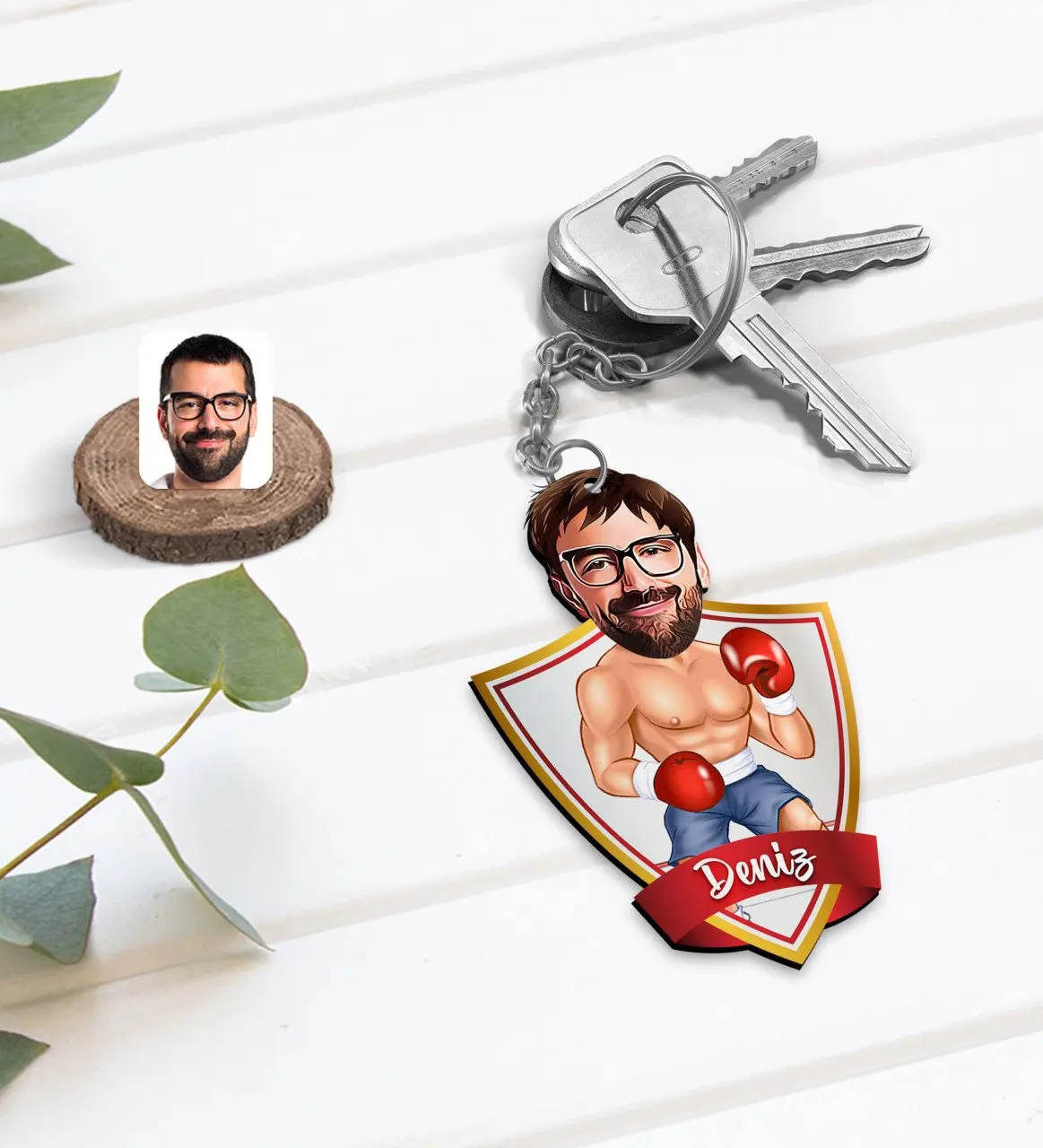 

Personalized Is Male Boxer Caricature Of Wood Anahtarlık-1