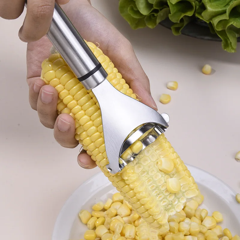 

New Arrival Stainless Steel Corn Ploughs Corn Peeler Durable Convenient Vegetable Tool Kitchen Gadget Cooking Accessories