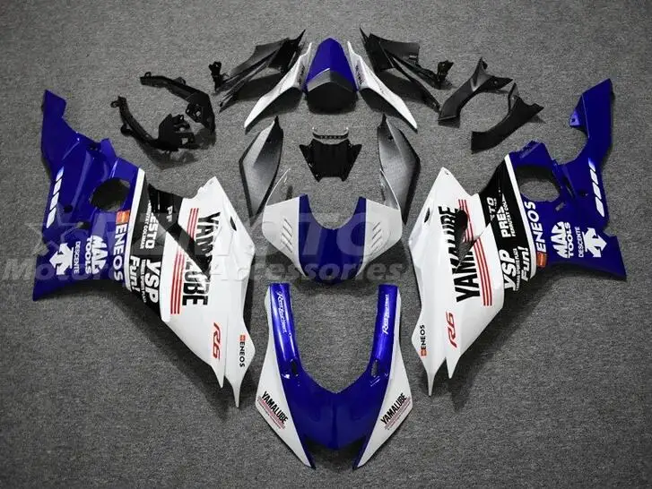 

New ABS Fairings Kit Fit For YAMAHA YZF- R6 17 18 19 20 21 22 23 2017 2018 2019 2020 2021 2022 2023 Bodywork Set Blue White