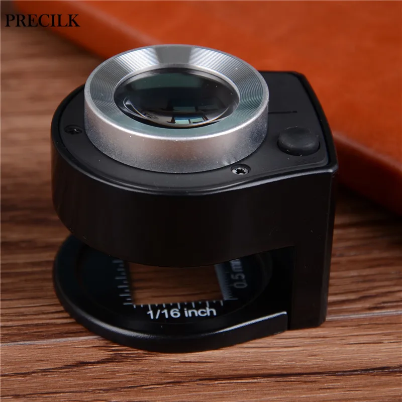 Металлическая Лупа с 3 светодиодными УФ-лампами лупа 30X увеличительное стекло