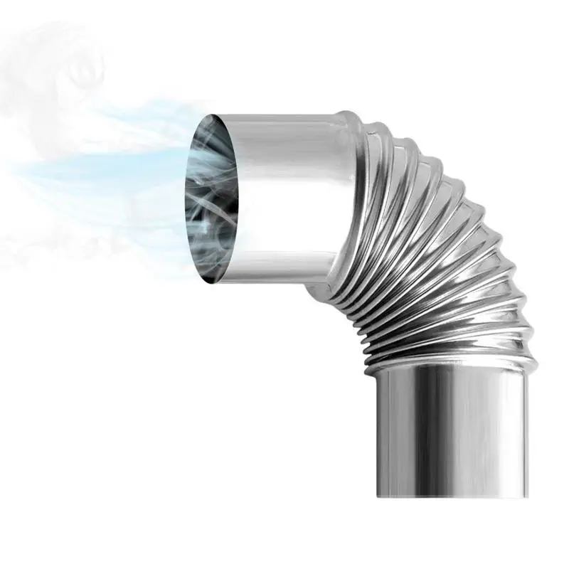 

Outdoor Camping Tent Stove Accessories Wood Stove Exhaust PipeStainless Steel Lengthen Chimney Bend Pipe for Tent Stove