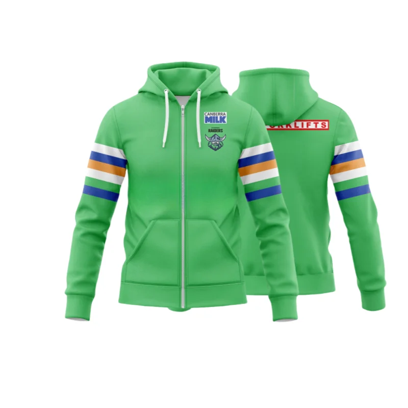 Домашняя майка Canberra Raiders 2025–5XL — толстовка на молнии